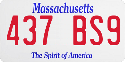 MA license plate 437BS9