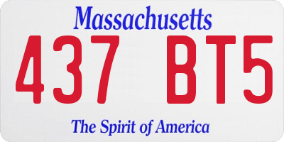 MA license plate 437BT5