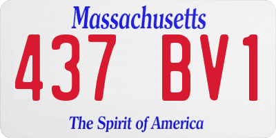 MA license plate 437BV1