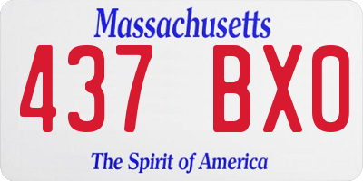MA license plate 437BX0