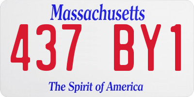 MA license plate 437BY1