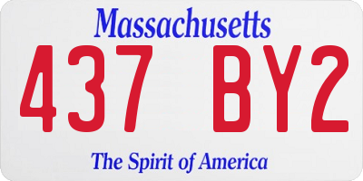 MA license plate 437BY2