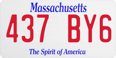 MA license plate 437BY6