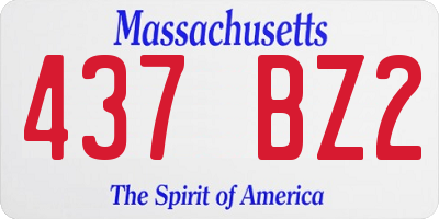MA license plate 437BZ2