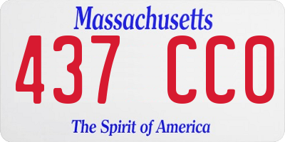MA license plate 437CC0