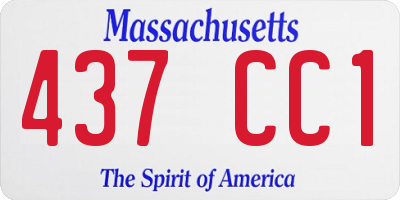 MA license plate 437CC1