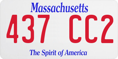 MA license plate 437CC2