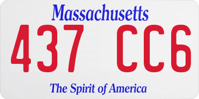 MA license plate 437CC6