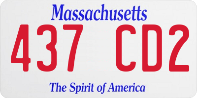 MA license plate 437CD2