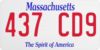 MA license plate 437CD9