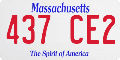MA license plate 437CE2