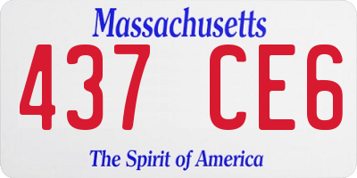 MA license plate 437CE6