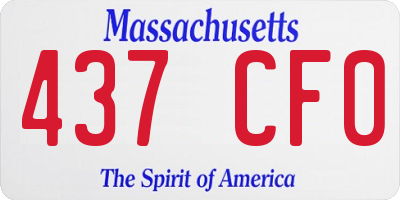 MA license plate 437CF0