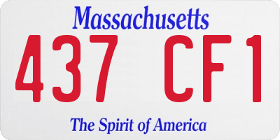 MA license plate 437CF1