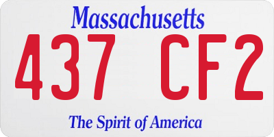 MA license plate 437CF2