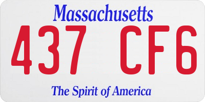 MA license plate 437CF6