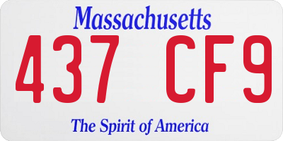 MA license plate 437CF9