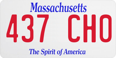 MA license plate 437CH0