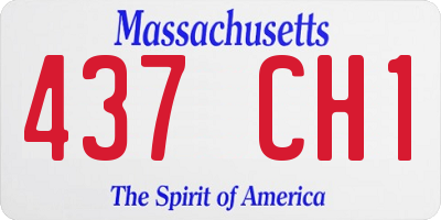 MA license plate 437CH1