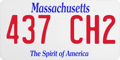MA license plate 437CH2