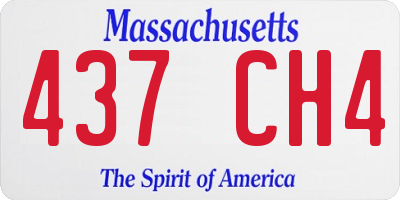 MA license plate 437CH4