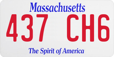 MA license plate 437CH6