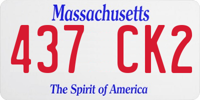 MA license plate 437CK2