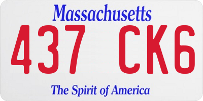 MA license plate 437CK6