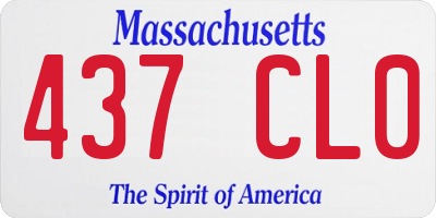 MA license plate 437CL0