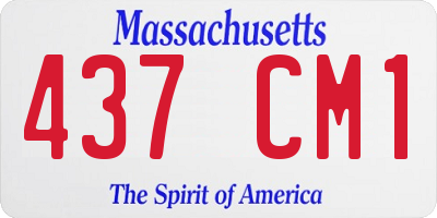 MA license plate 437CM1