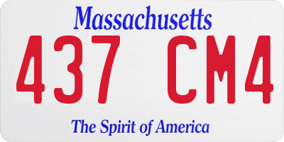 MA license plate 437CM4