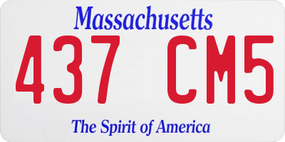 MA license plate 437CM5