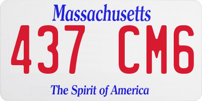 MA license plate 437CM6