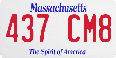 MA license plate 437CM8