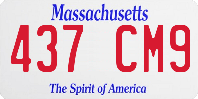 MA license plate 437CM9