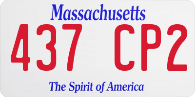MA license plate 437CP2