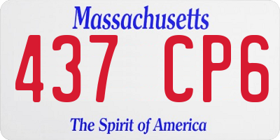 MA license plate 437CP6