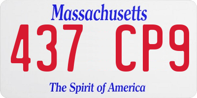 MA license plate 437CP9