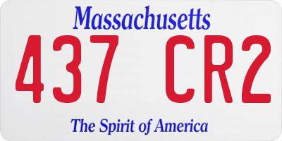 MA license plate 437CR2
