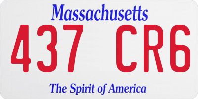 MA license plate 437CR6