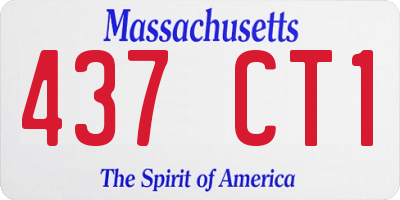 MA license plate 437CT1