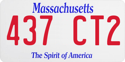 MA license plate 437CT2
