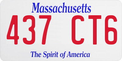 MA license plate 437CT6