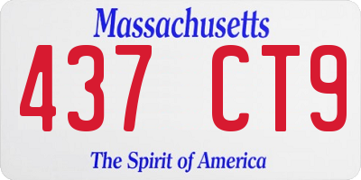 MA license plate 437CT9