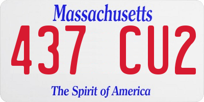 MA license plate 437CU2