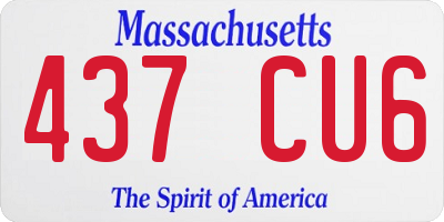 MA license plate 437CU6