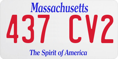 MA license plate 437CV2