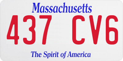 MA license plate 437CV6
