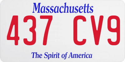 MA license plate 437CV9