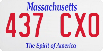MA license plate 437CX0